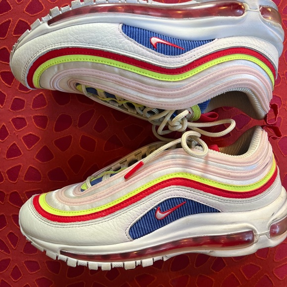 Nike Air max 97- Neon Yellow, Red Blue - Picture 4 of 6